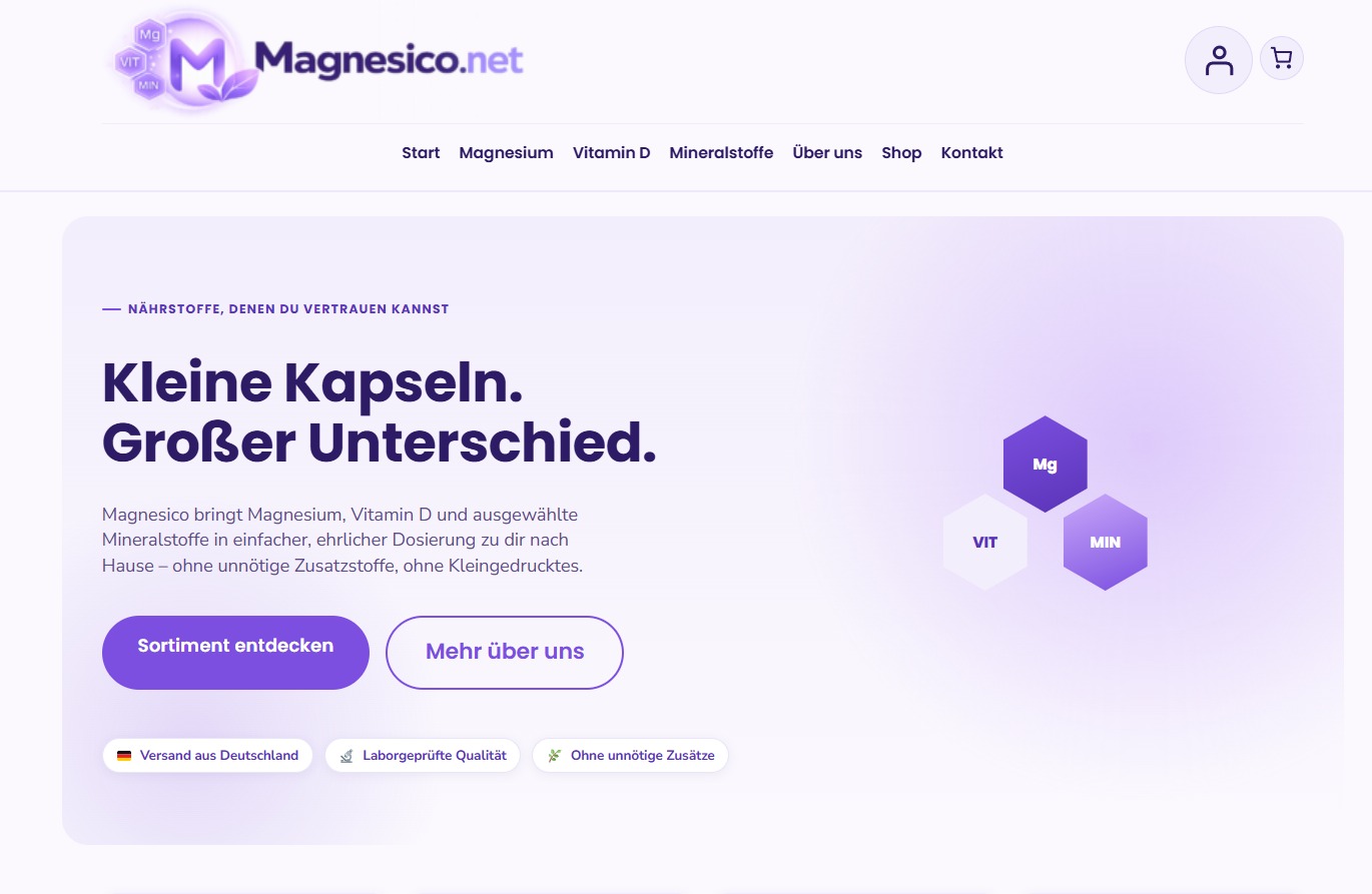 Magnesico.net website preview